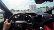 JapNCar Festival 2025 - Autodrome Montlhery - Honda Civic Type R FK2 - driving to pits