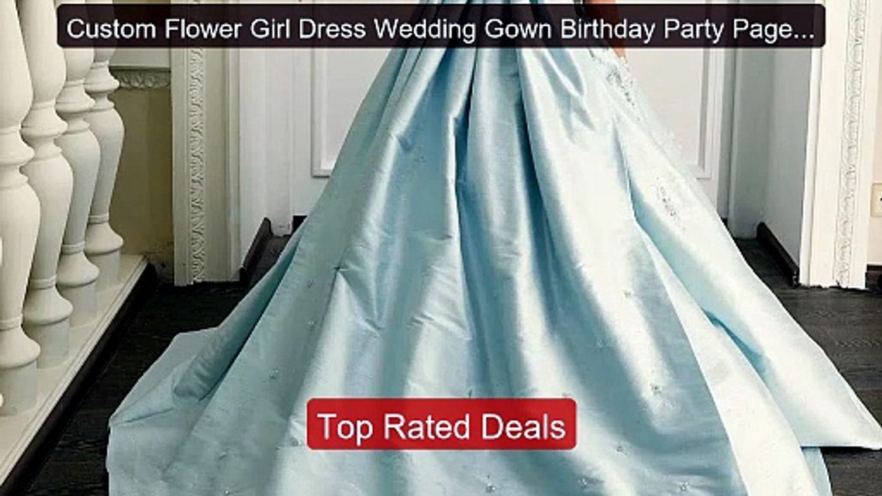 Custom Flower Girl Dress Wedding Gown Birthday Party Pageant D... -- Best Buy 2026 | Great Quality!