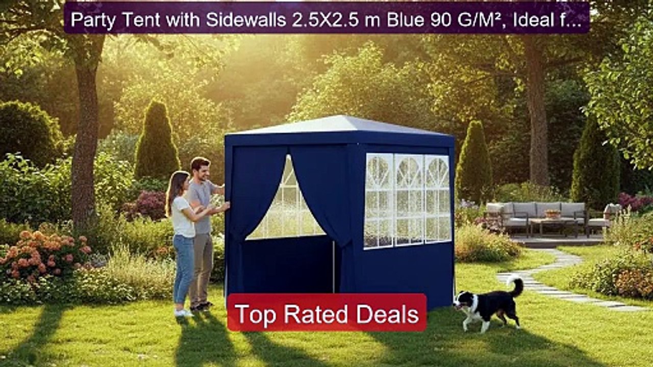 Party Tent with Sidewalls 2.5X2.5 m Blue 90 G/M², Ideal for Ev... -- Best Buy 2026 | Great Quality!