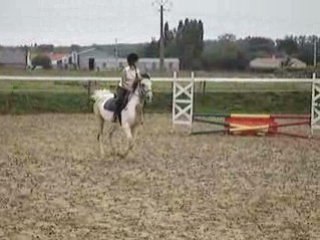 Moi en parcours de saut d'obstale
