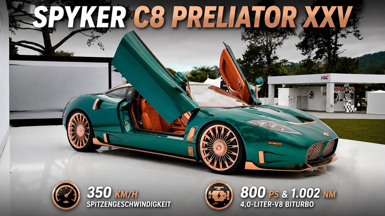 Spyker C8 Preliator XXV: Comeback mit 800 PS und Jet-Design