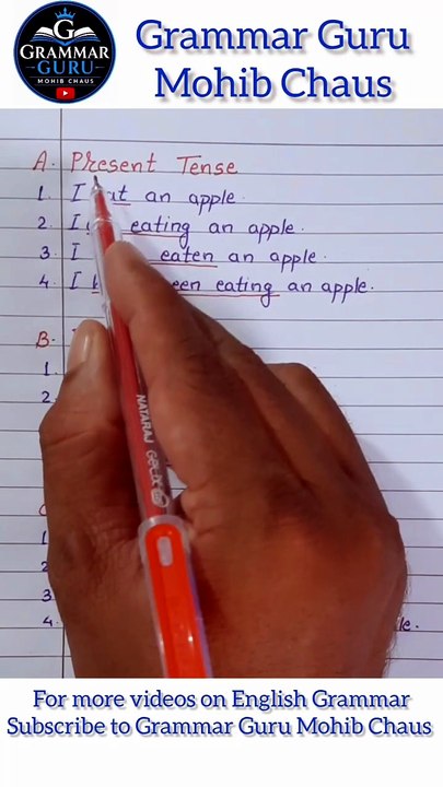 Verb In 12 Tenses | Learn English Grammar