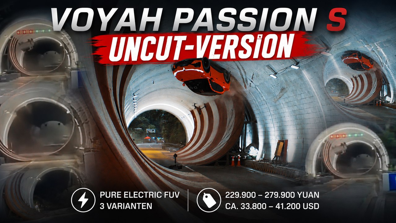 UNCUT | Voyah Passion S: Elektro-FUV meistert 360°-Loop im Tunnel