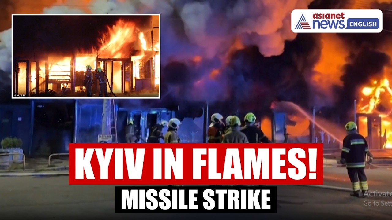 KYIV IN FLAMES! Russian Missile Strike Triggers Massive Fire At Book Market | WATCH
