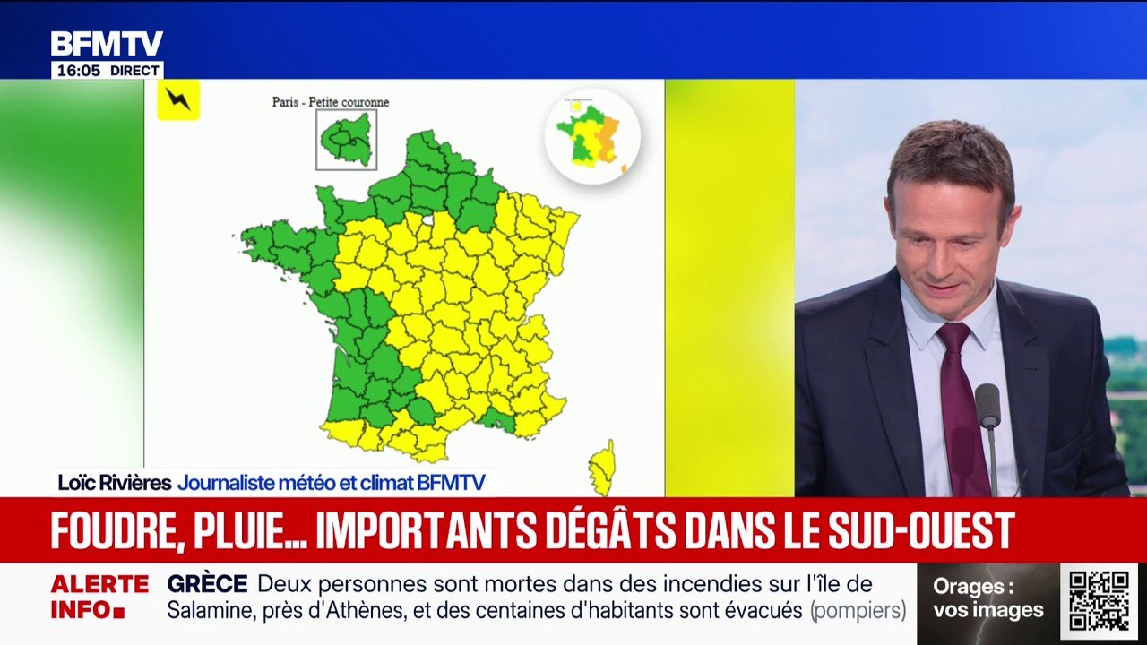 Orages: une grande partie de l'Hexagone en vigi...
