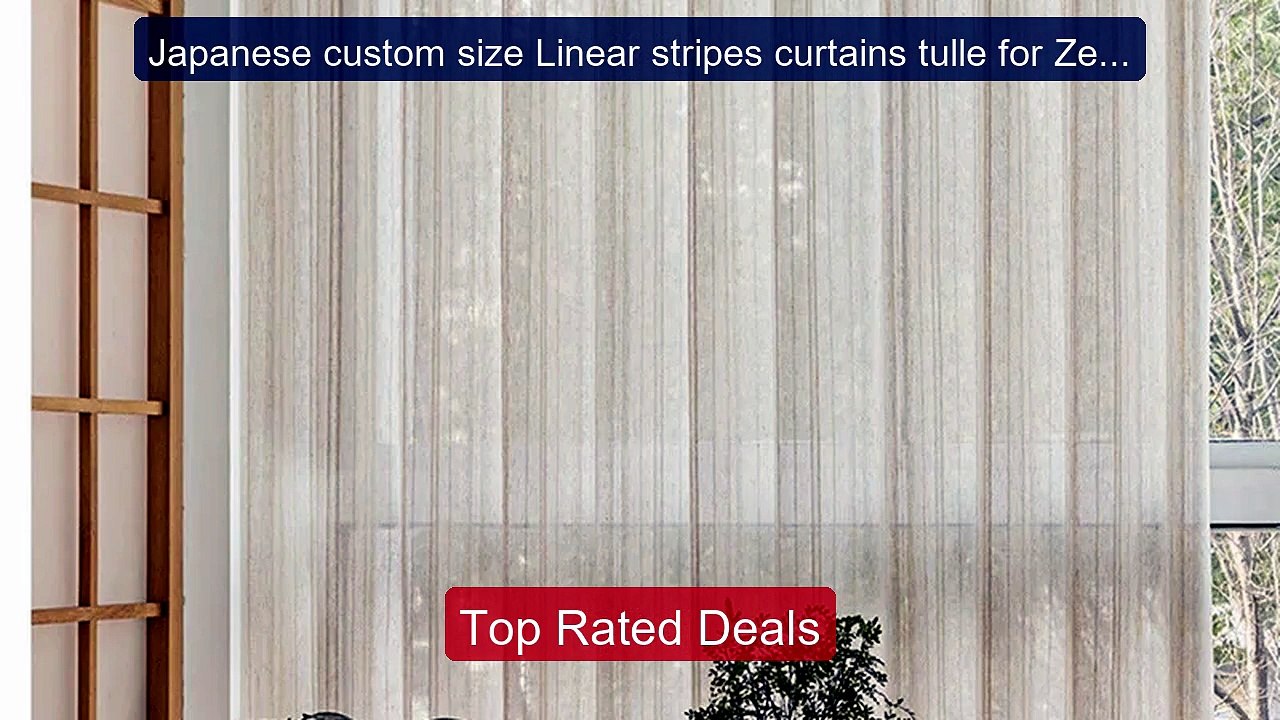 Japanese custom size Linear stripes curtains tulle for Zen tea... -- Hot Deal 2026 | Limited Offer!