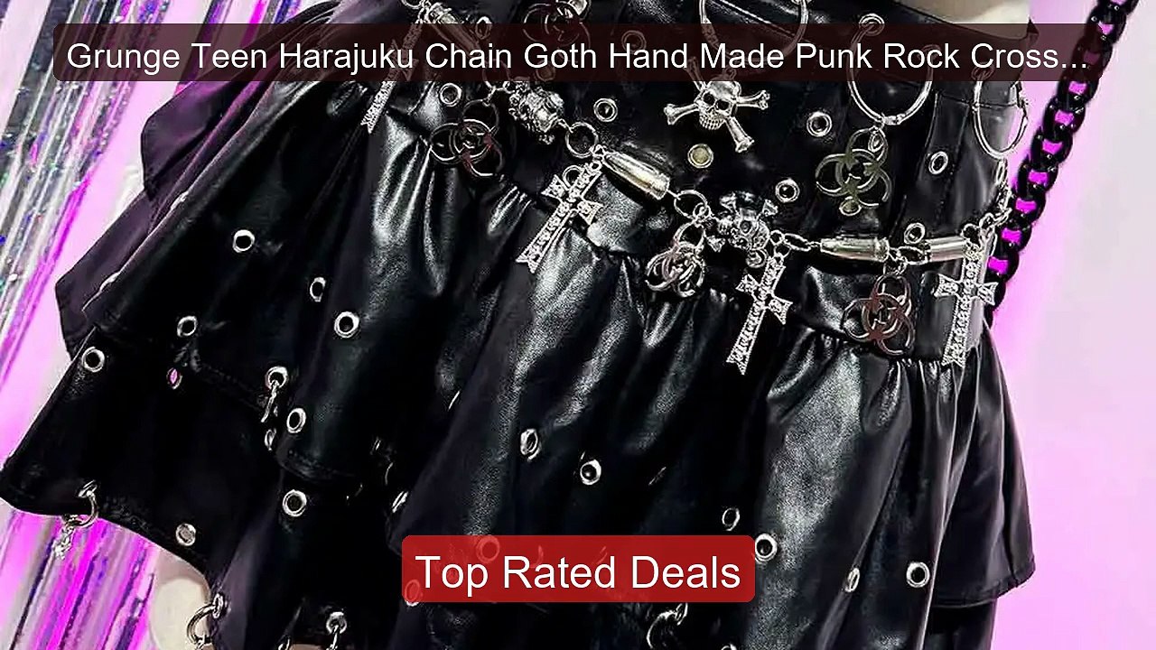 Grunge Teen Harajuku Chain Goth Hand Made Punk...