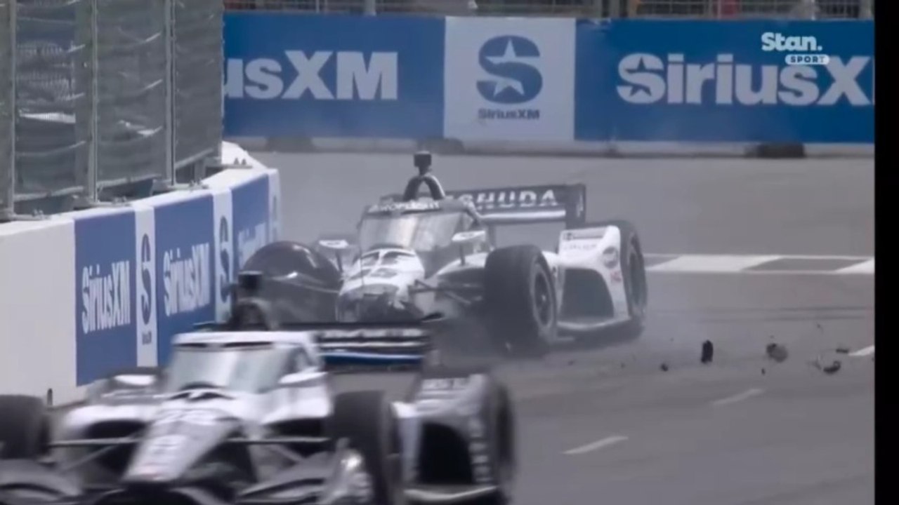 Indycar 2026 Markham Race Foster Hard Crash