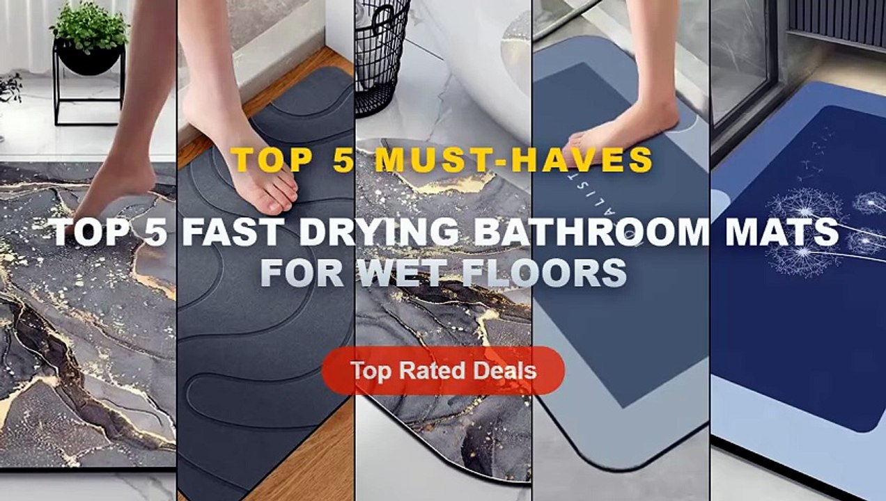 Top 5 Fast Drying Bathroom Mats For Wet Floors:...