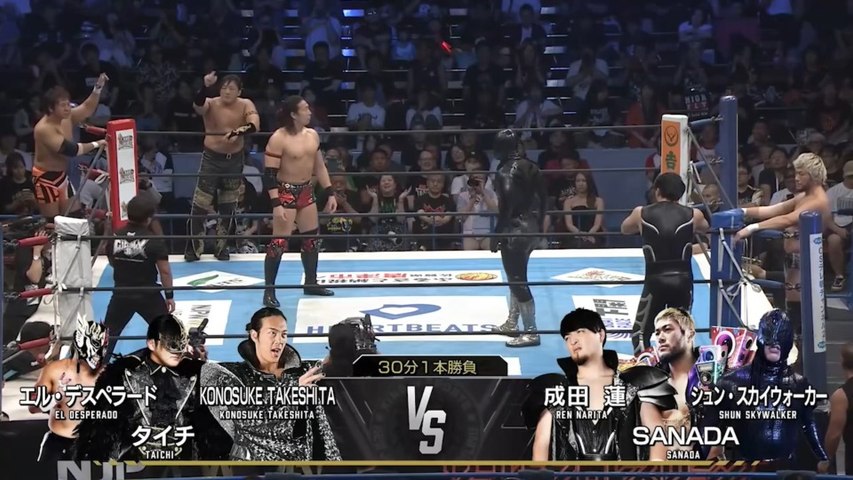 Satoshi Kojima, Taichi & Konosuke Takeshita vs. Shun Skywalker
