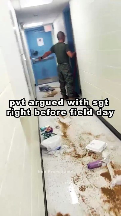 The result of what happens when a private argued with a sergeant right before a field day in the U.S. Army. Nobody's going to sleep tonight 😭 #army #usarmy #military #militarymemes #soldiers