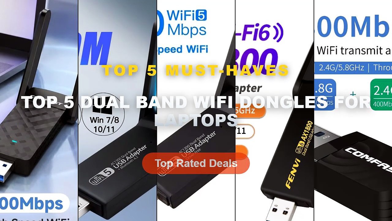 Best Top 5 Dual Band WiFi Dongles For Laptops on AliExpress | Review - COMFAST 1300Mbps Wifi USB Adapter 802.11AC Dual B...