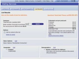 VistaPrint Quick Tips - How to Purchase a Mailing List