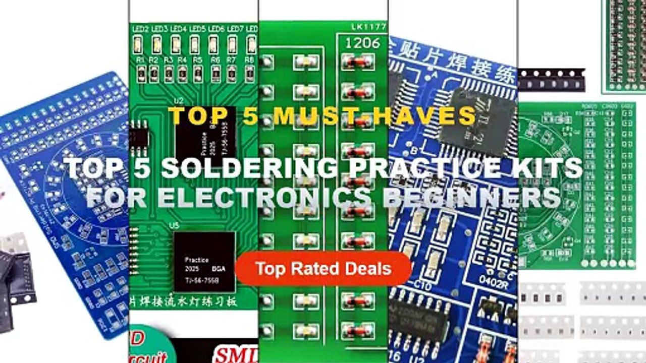 Top 5 Best Top 5 Soldering Practice Kits For Electronics Beginners (Must Have!) - TZT 1/2/3PCS SMD NE555 CD4017 Rotating...