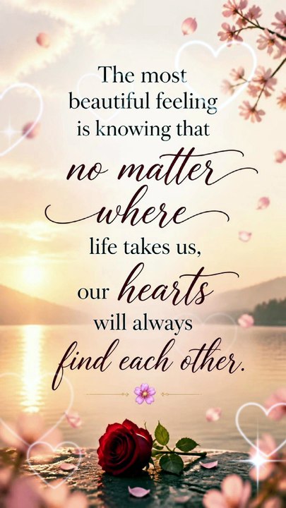 The most beautiful feeling is knowing that no m...