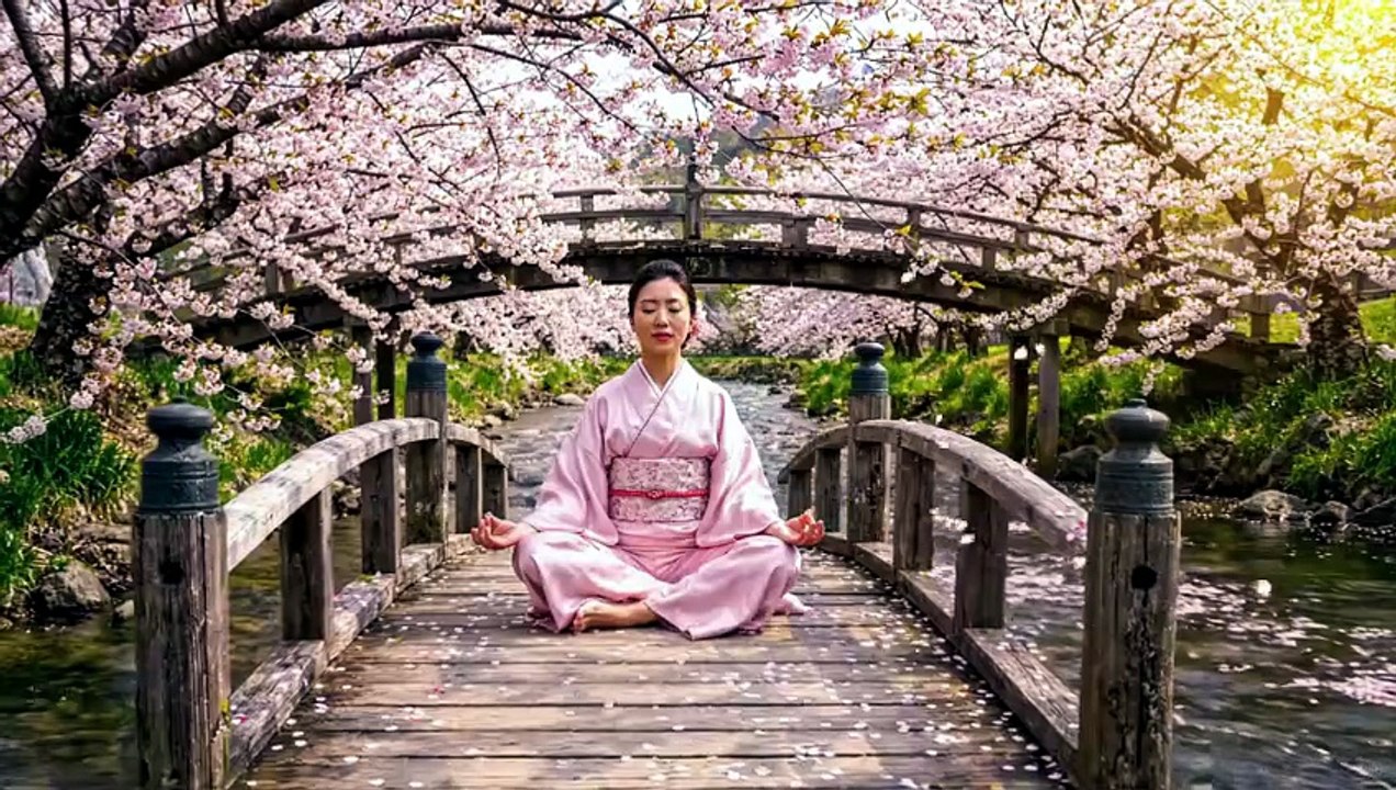 Cherry Blossom Serenity by the River
