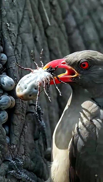 Oxpecker on an Elephant