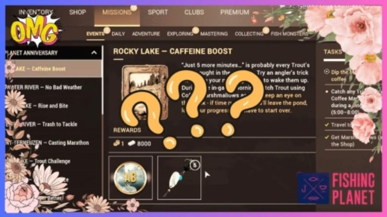 How to complete Caffeine Boost mission at Rocky Lake | Fishing Planet