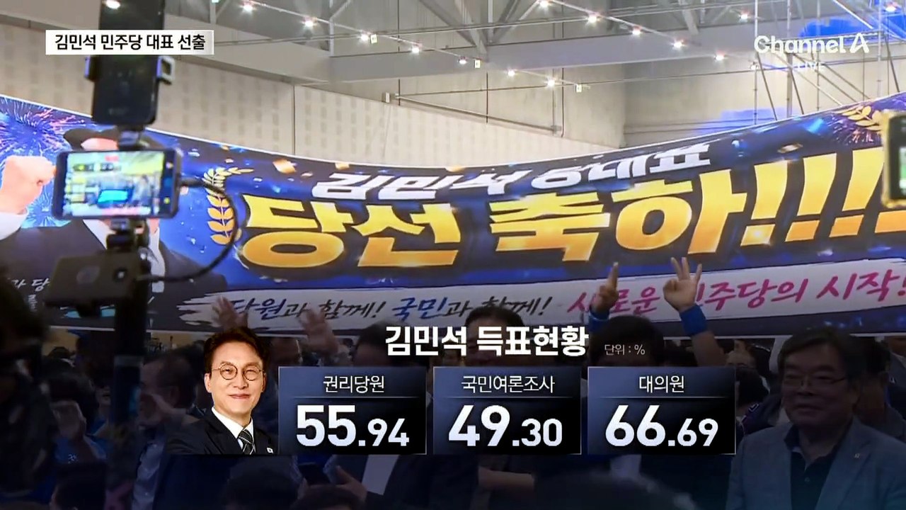 민주당 새 대표에 김민석 선출…“정청래·송영길과 함께 뛸 것”