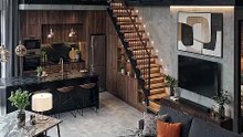 Modern Industrial Loft Design | Double Story Luxury Apartment Tour 🏢✨