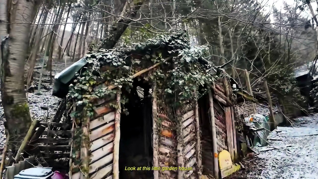 Entré a una casa de cuentos abandonada en medio de la nieve
