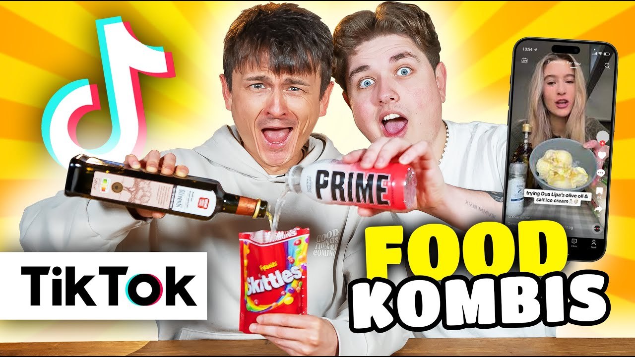 Wir probieren komische TikTok Essenskombinationen 🍿+🍼 mit Smiley