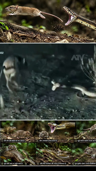 Wow! Rat Escape from snake 🐍 snake rat fight