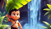 Jungle baby with animal