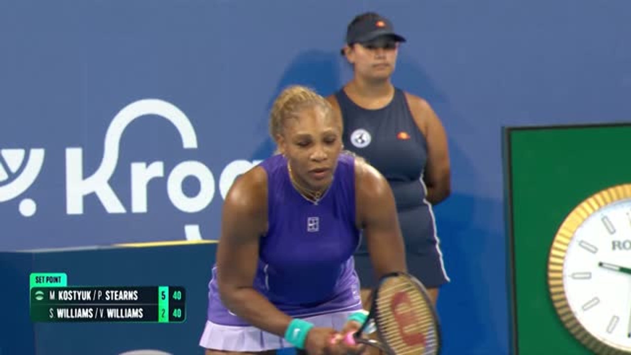 Williams sisters edged in Cincinnati doubles th...