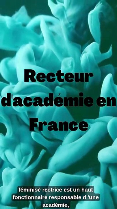 Recteur d'académie en France