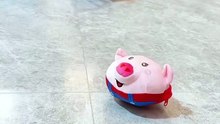 Cute Plush Piggy Ball Pet Toy – USB Rechargeable Jumping & Singing Dog Toy