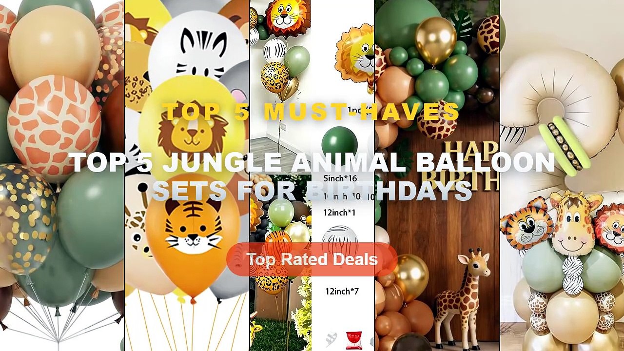 Top 5 Best Top 5 Jungle Animal Balloon Sets For...