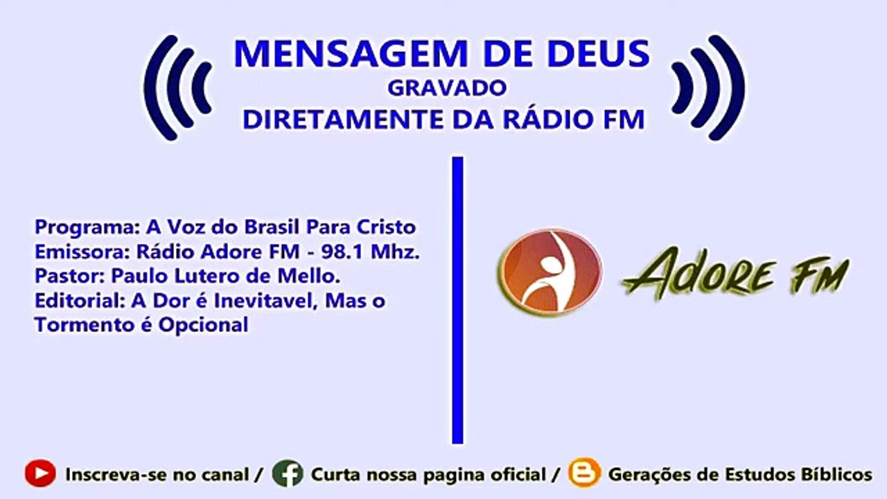 Editorial   A dor é inevitável, o tormento opcional  Paulo Lutero de Mello