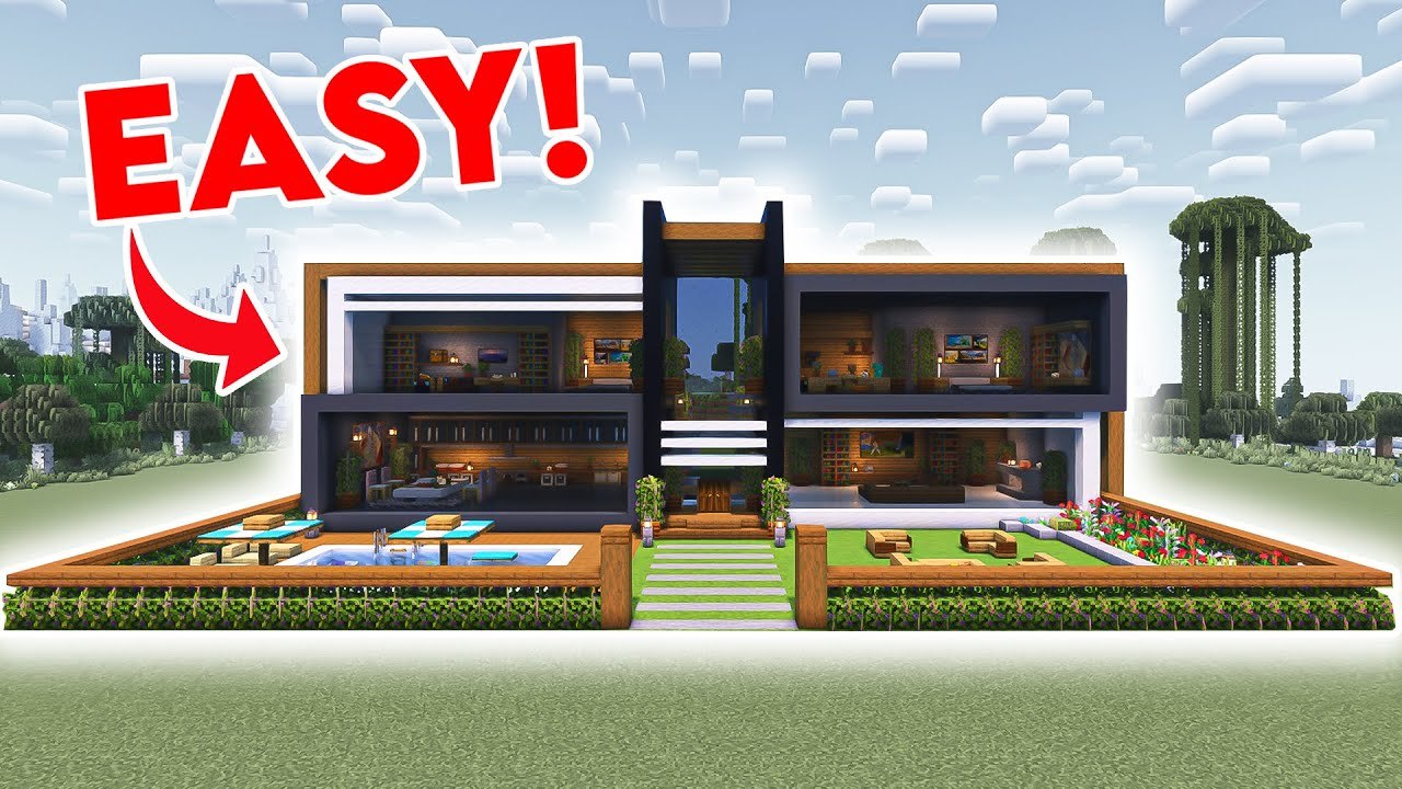 Minecraft: How To Build A Modern House - Tutorial