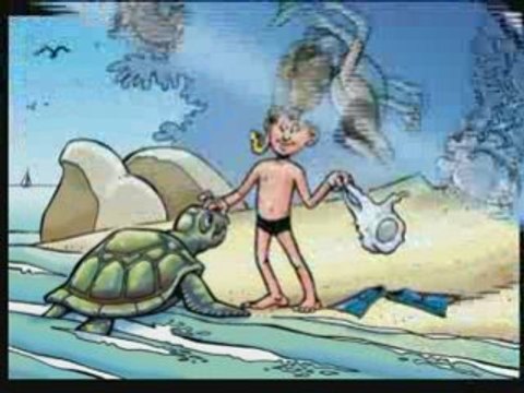Video Dudu la tortue - environnement, tortue, pollution,