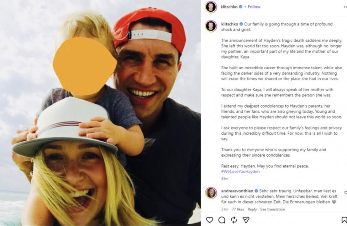 Wladimir Klitschko: Statement zum Tod von Hayden Panettiere