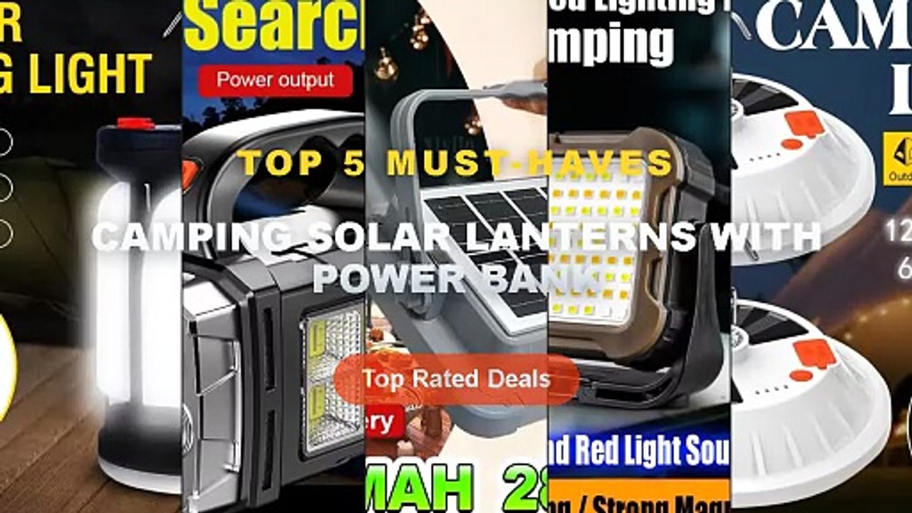 Don't Buy Camping Solar Lanterns With Power Bank Before Watching This! - Portable Solar Camping Light,Rechargeable,Power...