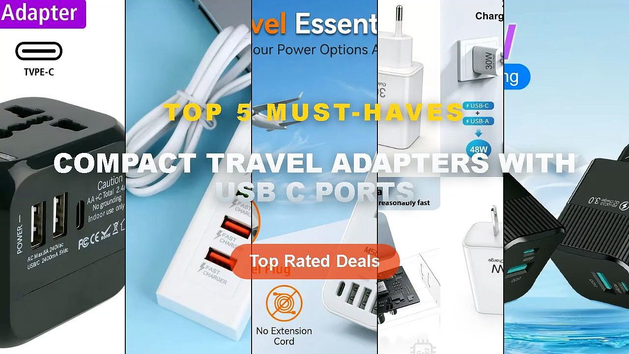 Cheap & Best Compact Travel Adapters With USB C Ports Unboxing & Review - 2 Ports PD 25W USB C Fast Charger KR EU Mini T...