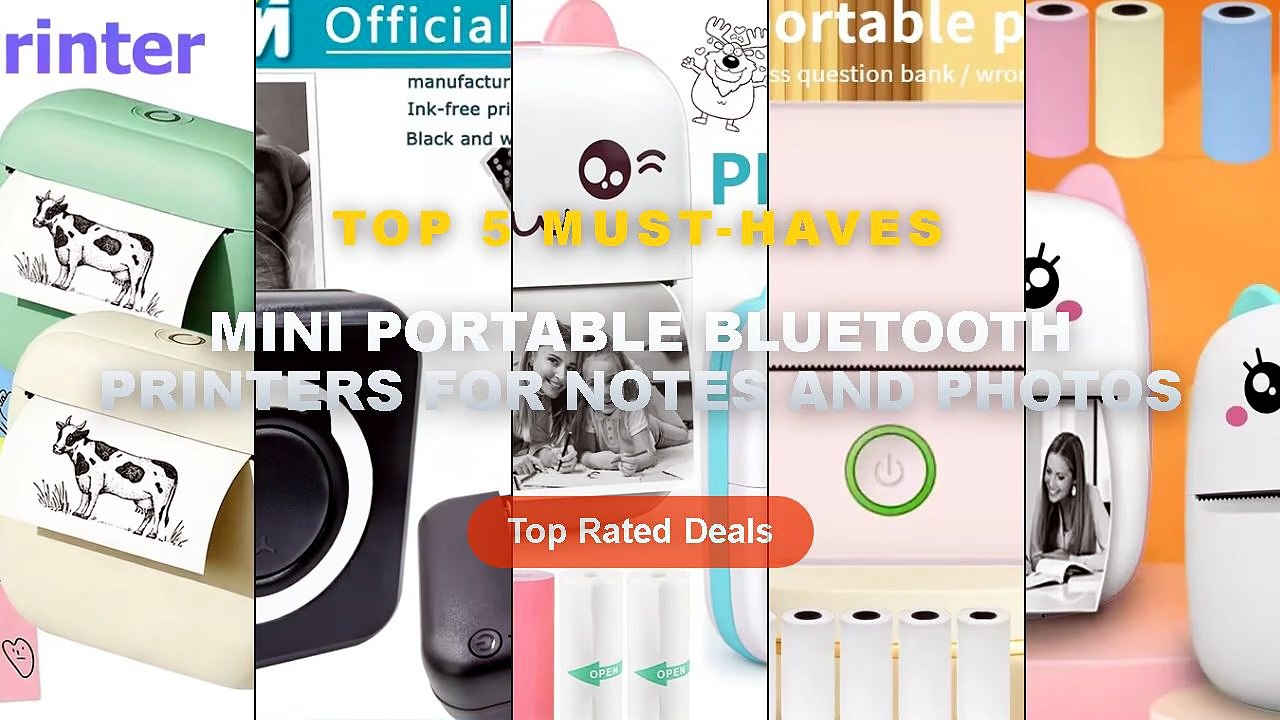 Amazing Mini Portable Bluetooth Printers For No...