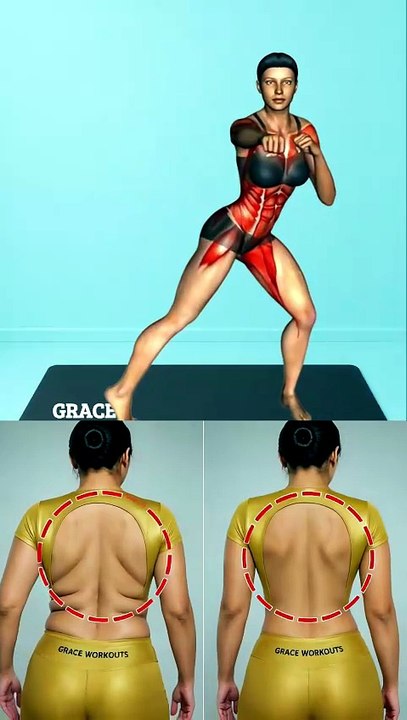 🔥 Tighten & Strengthen Your Back! 💪✨ Try these simple moves to tone your back, improve strength, and build confidence—one workout at a time! ❤️  #BackWorkout #BackExercises #UpperBodyWorkout #WomenWhoWorkout #Home