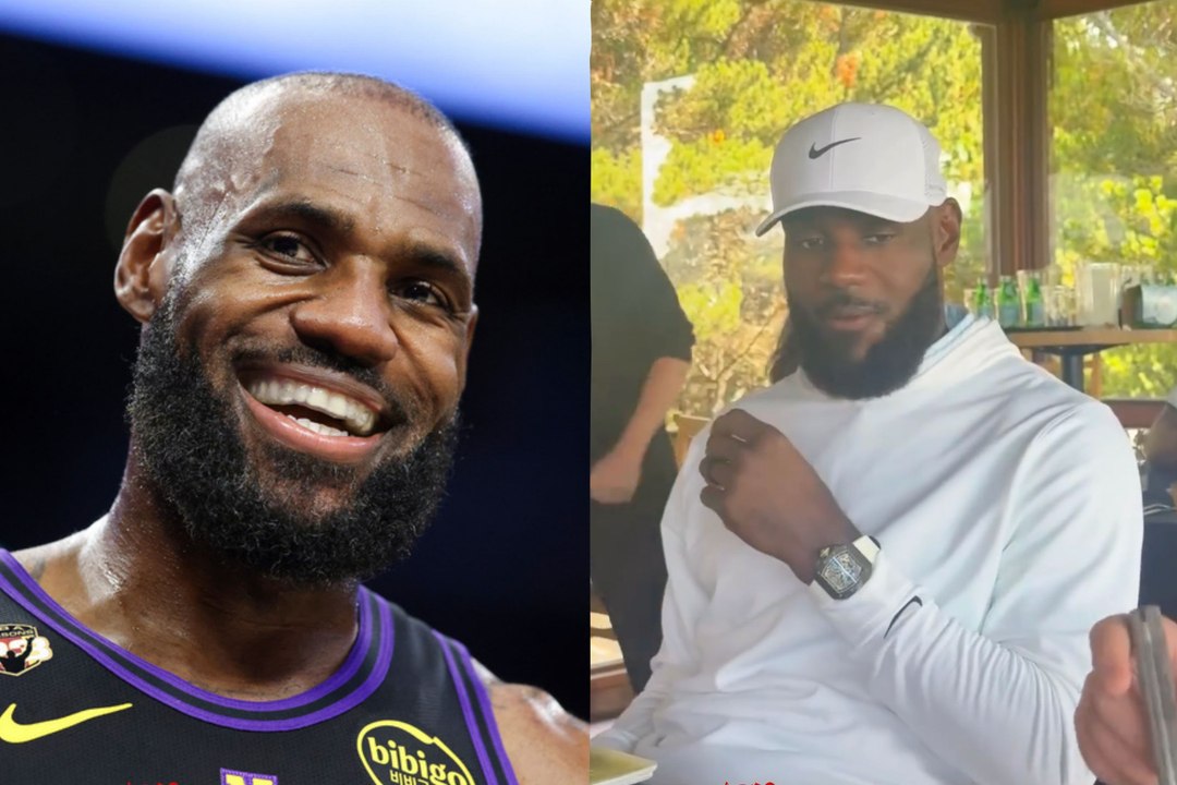 LeBron James queda perplejo ante el enorme plato que pidió uno de sus acompañantes