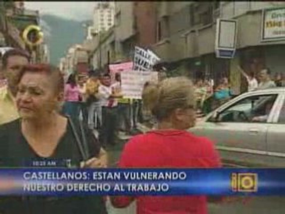 Quiosqueros protestan en Libertador