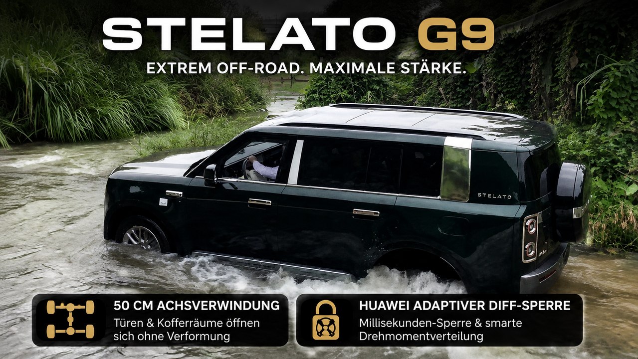 Stelato G9 offroad: Huawei-Technik soll für maximale Traktion sorgen