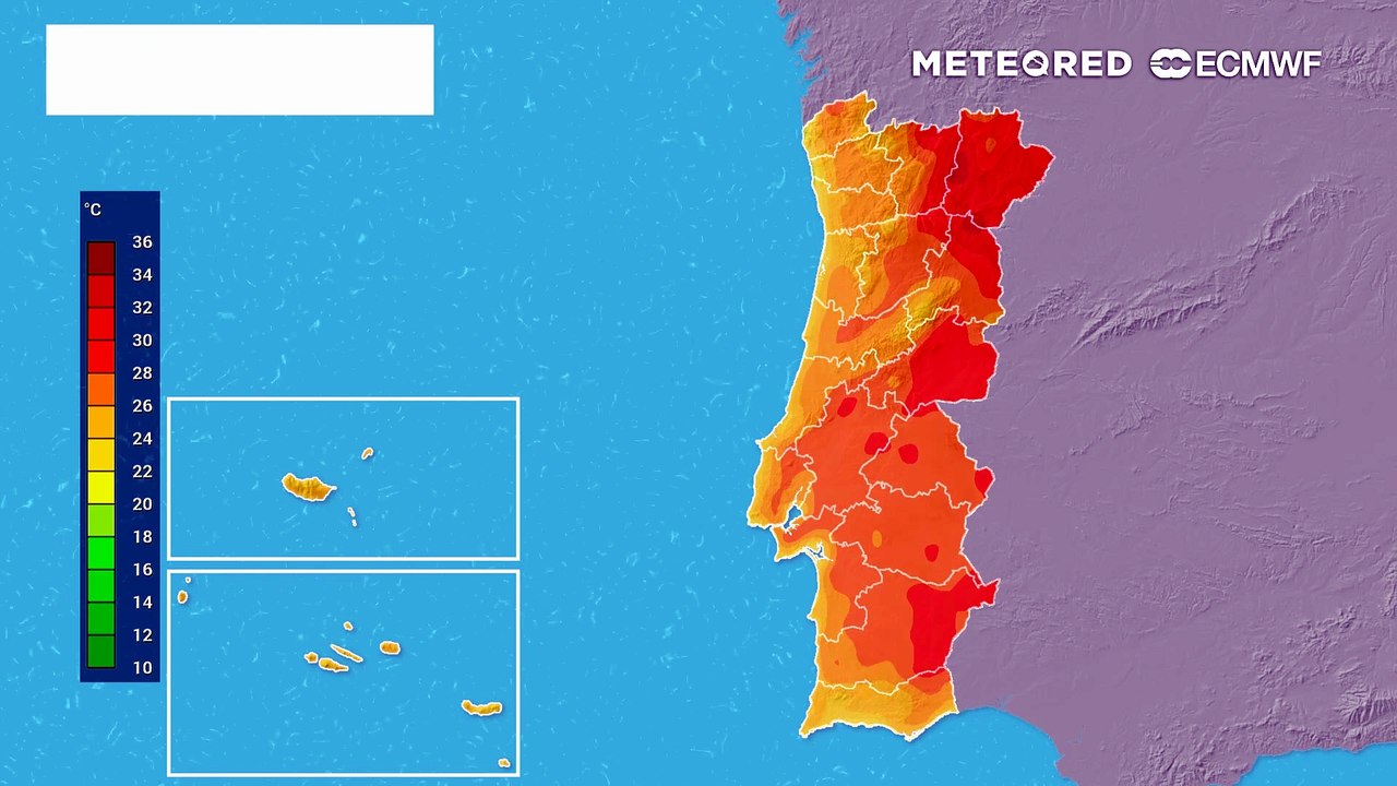 Nova descida das temperaturas prevista para quinta-feira, 20 de agosto em Portugal continental
