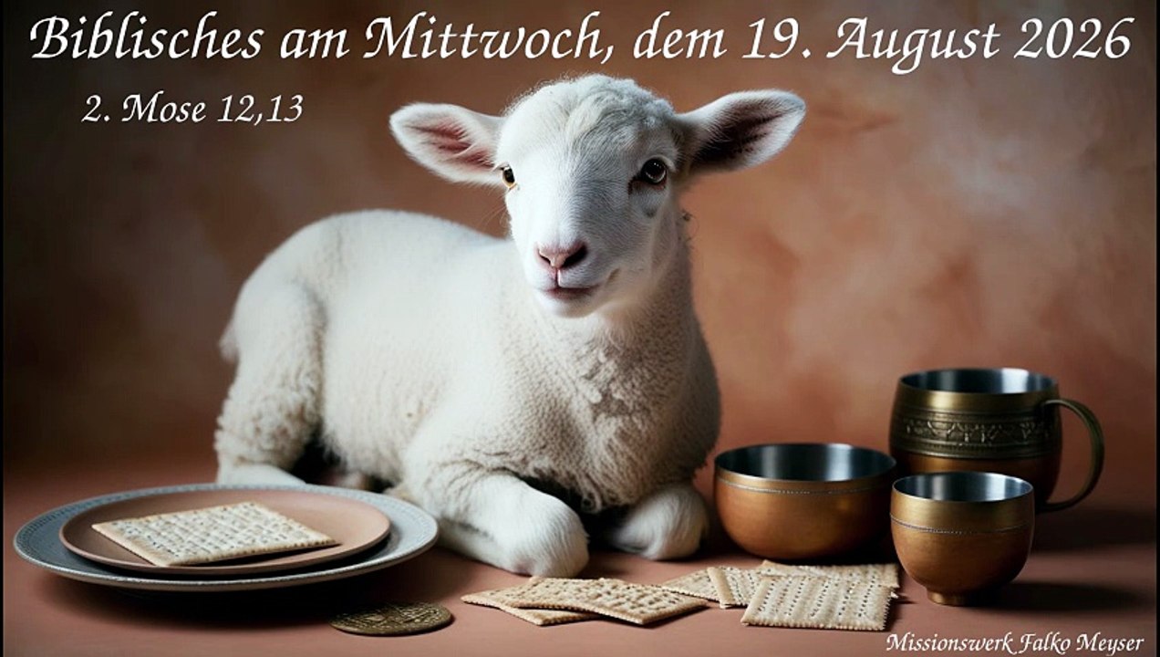 Biblisches am Mittwoch, dem 19. August 2026, zu 2. Mose 12,13