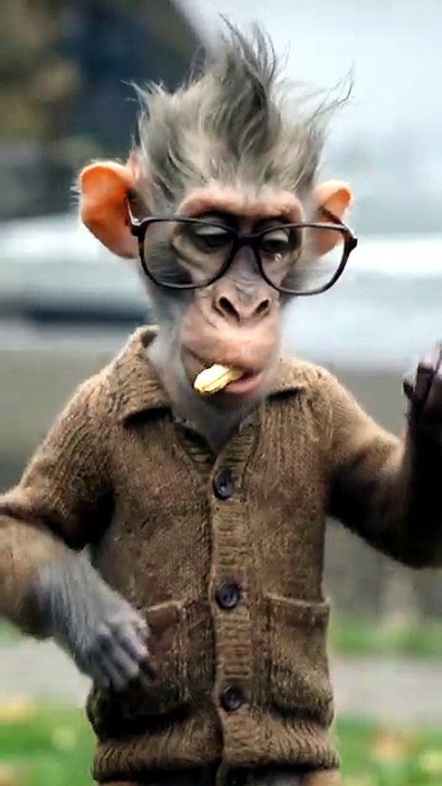 🐒🤣 Funny Monkey Dancing Like a Superstar! 😂🎥 | AI-Generated Video