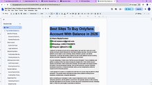 Trusted Account Review for Buying, OnlyFans Account With Balance