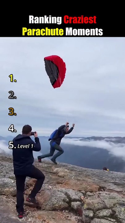 Ranking craziest parachute moments #ranking #funny
