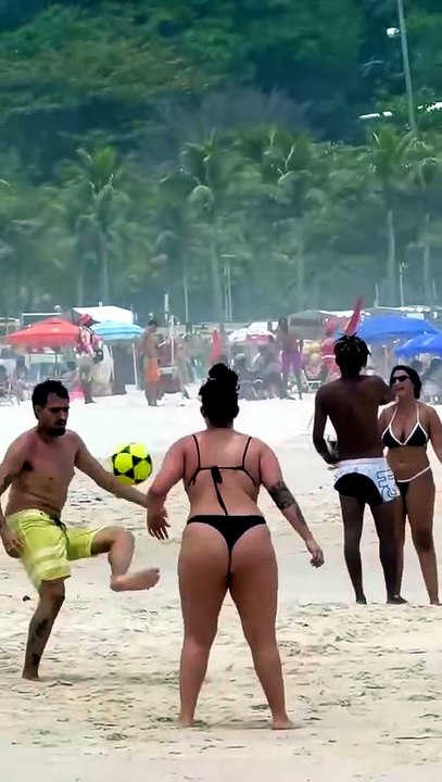 Beach Soccer Leme Beach Summer Day Br Copacaban...