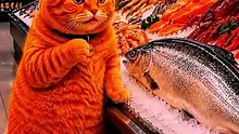 Bro Really Went Fishing at the Supermarket 😭🐱🐟 | AI Animals